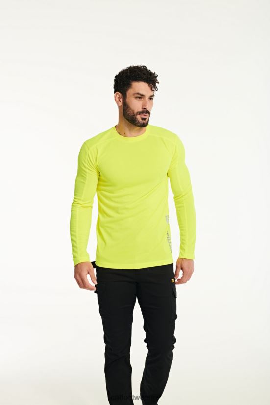 クールマックス長袖Tシャツ ハイビズイエロー 男性 N2JB0V233 Caterpillar |トップス＆アウター